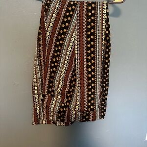 BloomChic Black Floral-Striped Bootcut Pants